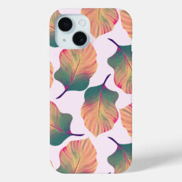 Canna Tropicanna Leaves in Pastel iPhone 15 Case