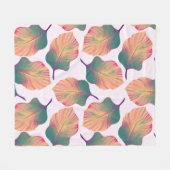 Canna Tropicanna Leaves in Pastel Fleece Deken (Voorkant (Horizontaal))