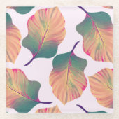 Canna Tropicanna Leaves in Pastel Glazen Onderzetter (Voorkant)