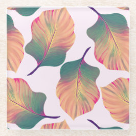 Canna Tropicanna Leaves in Pastel Glazen Onderzetter