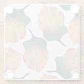 Canna Tropicanna Leaves in Pastel Glazen Onderzetter (Achterkant)