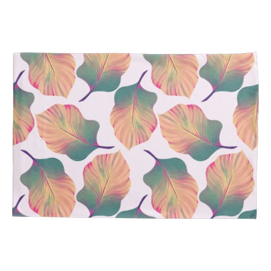 Canna Tropicanna Leaves in Pastel Kussensloop (Achterkant)