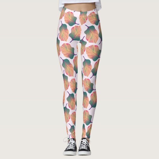 Canna Tropicanna Leaves in Pastel Leggings (Voorkant)