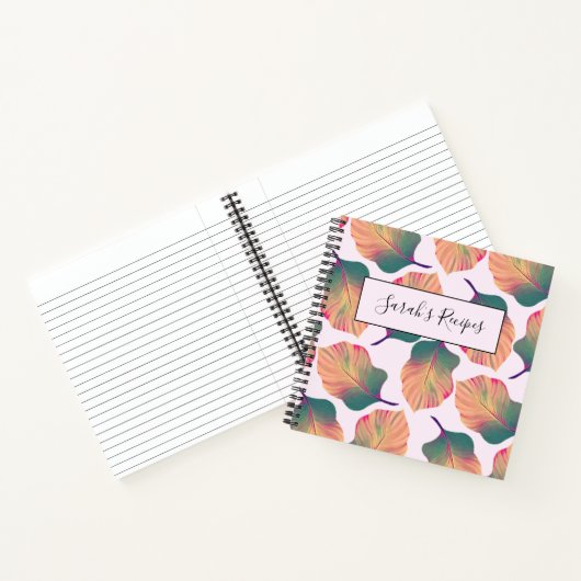 Canna Tropicanna Leaves in Pastel Notitieboek (Binnen)