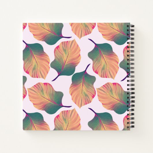 Canna Tropicanna Leaves in Pastel Notitieboek (Achterkant)