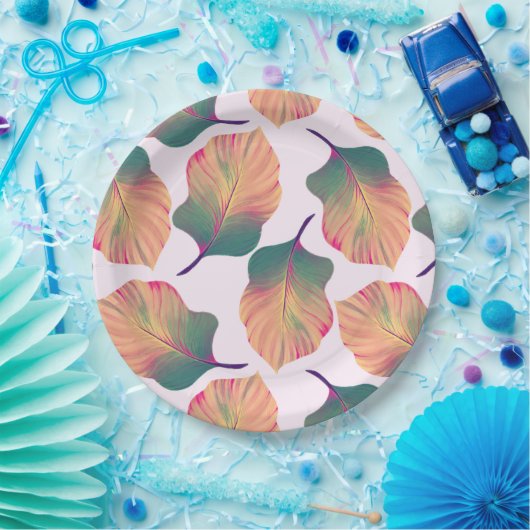 Canna Tropicanna Leaves in Pastel Papieren Bordje (Feest)