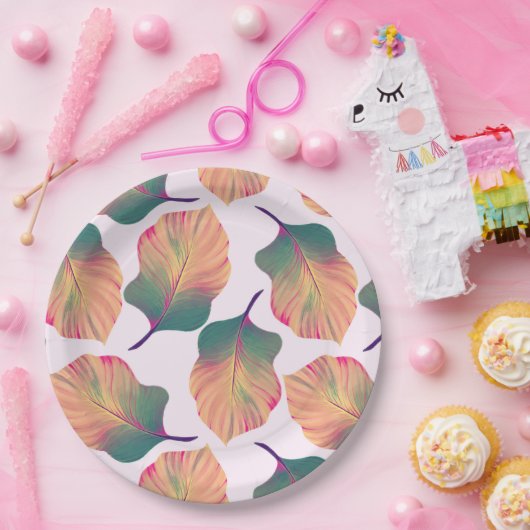 Canna Tropicanna Leaves in Pastel Papieren Bordje (Feest)