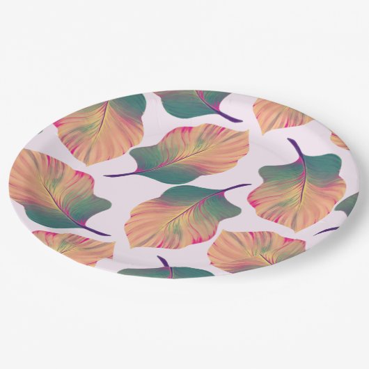 Canna Tropicanna Leaves in Pastel Papieren Bordje (Gekanteld)