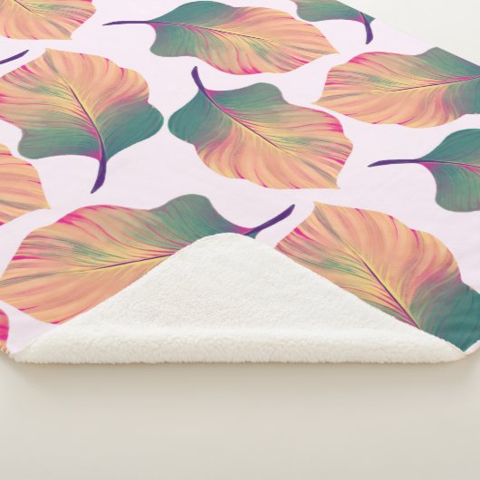 Canna Tropicanna Leaves in Pastel Sherpa Deken (3/4)