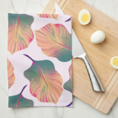 Canna Tropicanna Leaves in Pastel Theedoek (Quarter Fold)