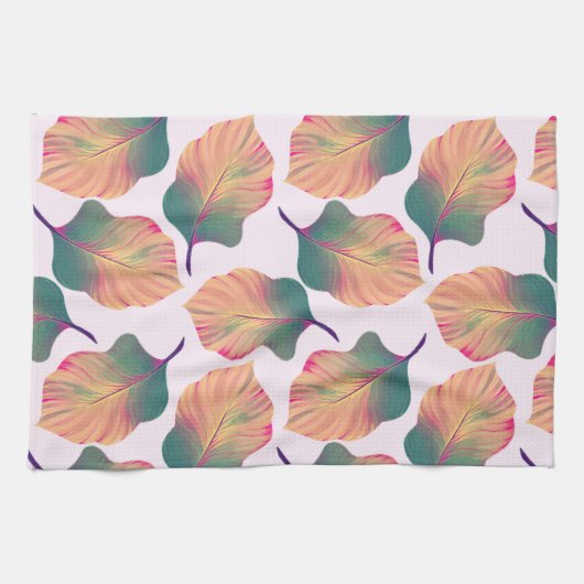 Canna Tropicanna Leaves in Pastel Theedoek (Horizontaal)