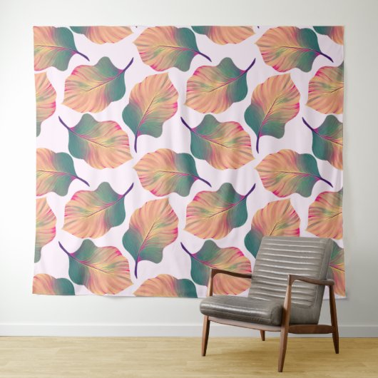 Canna Tropicanna Leaves in Pastel Wandkleed (In Situ (horizontaal))