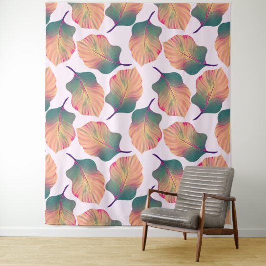 Canna Tropicanna Leaves in Pastel Wandkleed (In situ)