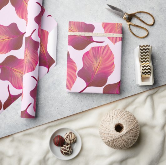 Canna Tropicanna Leaves in Pink Cadeaupapier (Crafts)