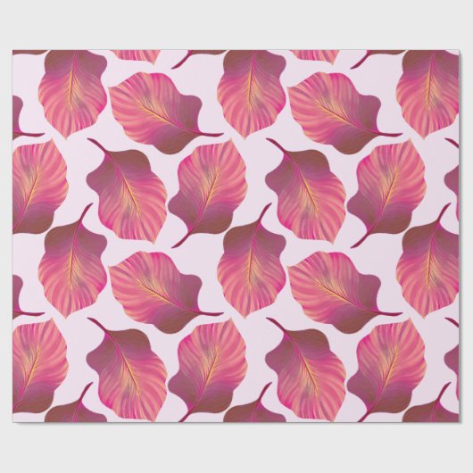 Canna Tropicanna Leaves in Pink Cadeaupapier (Vlak)