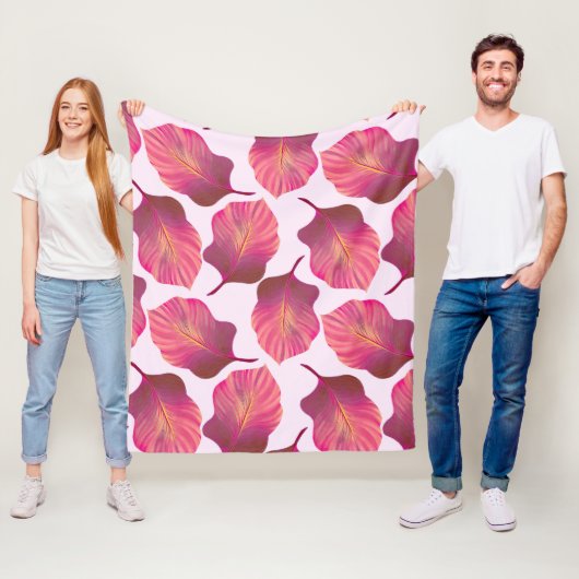 Canna Tropicanna Leaves in Pink Fleece Deken (In situ)