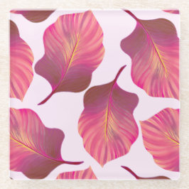 Canna Tropicanna Leaves in Pink Glazen Onderzetter