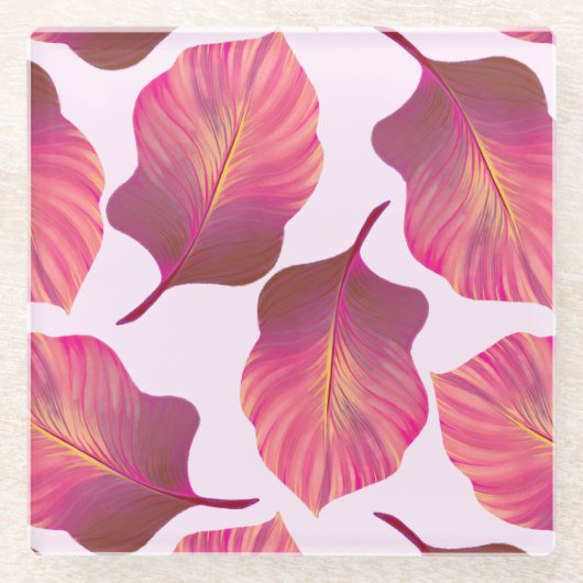 Canna Tropicanna Leaves in Pink Glazen Onderzetter (Voorkant)