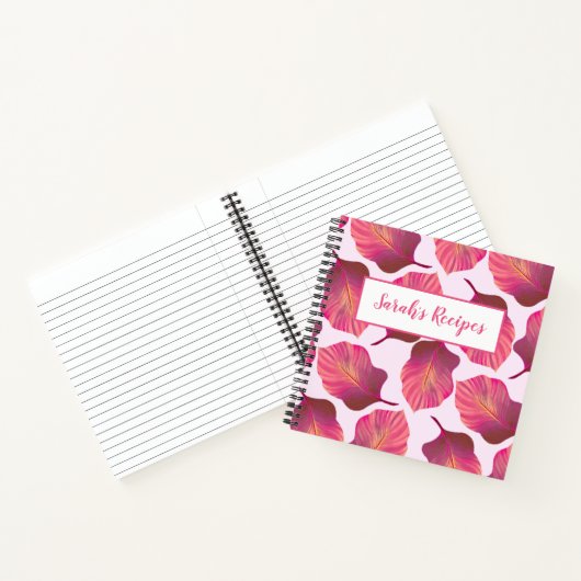 Canna Tropicanna Leaves in Pink Notitieboek (Binnen)
