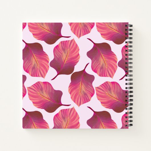 Canna Tropicanna Leaves in Pink Notitieboek (Achterkant)