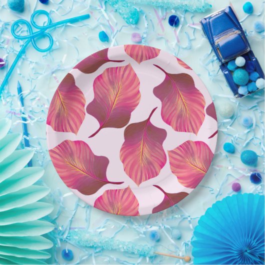 Canna Tropicanna Leaves in Pink Papieren Bordje (Feest)