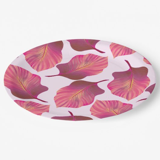 Canna Tropicanna Leaves in Pink Papieren Bordje (Gekanteld)