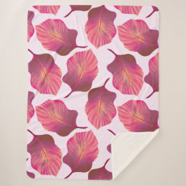 Canna Tropicanna Leaves in Pink Sherpa Deken