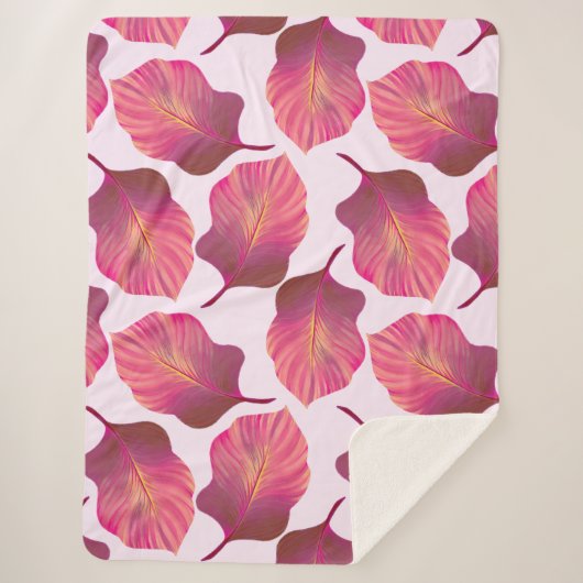 Canna Tropicanna Leaves in Pink Sherpa Deken (Voorkant)