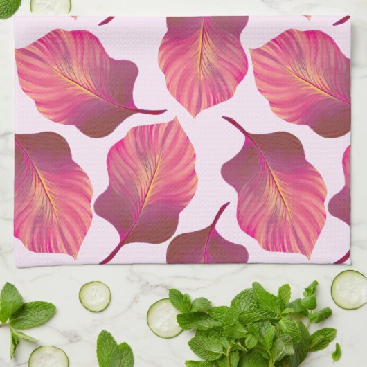 Canna Tropicanna Leaves in Pink Theedoek (Gevouwen)