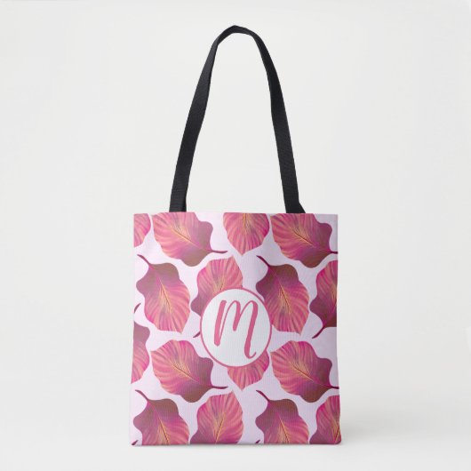 Canna Tropicanna Leaves in Pink Tote Bag (Voorkant)