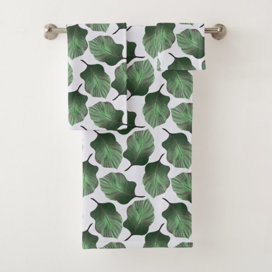 Canna Tropicanna Tropical Leaves, Green Bad Handdoek (Insitu)