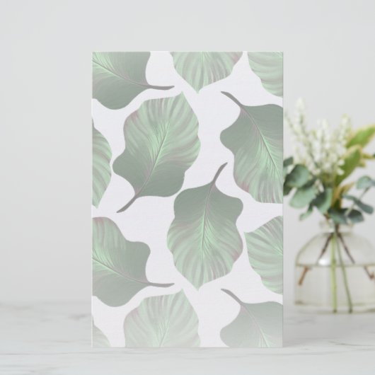 Canna Tropicanna Tropical Leaves, Green Briefpapier (Staand voorkant)