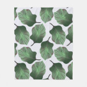 Canna Tropicanna Tropical Leaves, Green Fleece Deken (Voorkant)