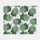 Canna Tropicanna Tropical Leaves, Green Fleece Deken (Voorkant (Horizontaal))