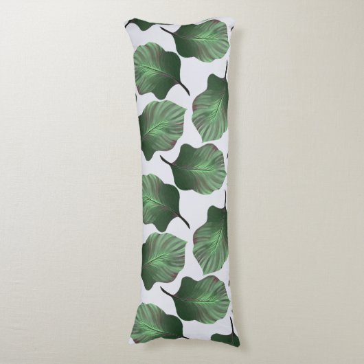 Canna Tropicanna Tropical Leaves, Green Lichaamskussen (Voorkant Verticaal)