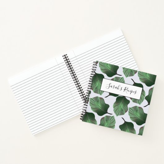 Canna Tropicanna Tropical Leaves, Green Notitieboek (Binnen)