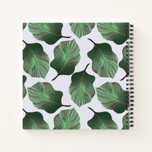 Canna Tropicanna Tropical Leaves, Green Notitieboek (Achterkant)