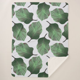 Canna Tropicanna Tropical Leaves, Green Sherpa Deken