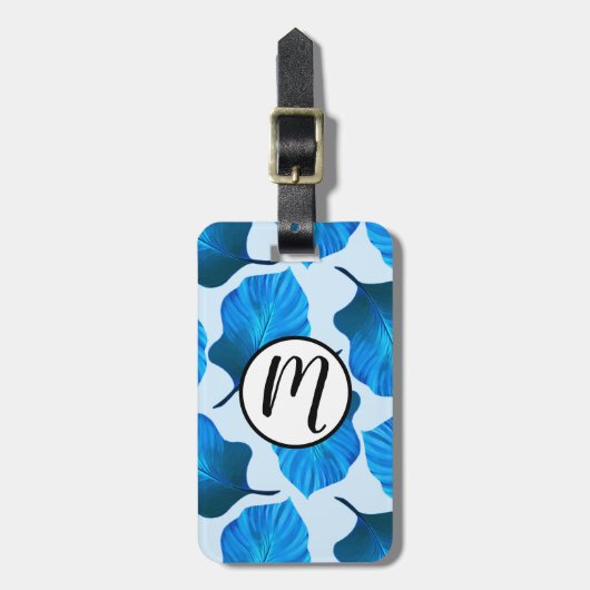 Canna Tropicanna Tropical Leaves in Blue Bagagelabel (Voorkant verticaal)