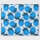 Canna Tropicanna Tropical Leaves in Blue Cadeaupapier (Vlak)