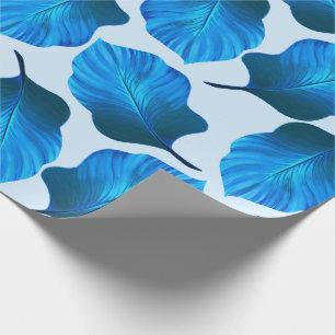 Canna Tropicanna Tropical Leaves in Blue Cadeaupapier