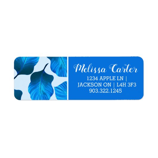 Canna Tropicanna Tropical Leaves in Blue Etiket (Voorkant)