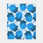 Canna Tropicanna Tropical Leaves in Blue Fleece Deken (Voorkant)