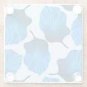 Canna Tropicanna Tropical Leaves in Blue Glazen Onderzetter (Achterkant)