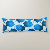 Canna Tropicanna Tropical Leaves in Blue Lichaamskussen (Achterkant)