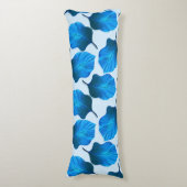 Canna Tropicanna Tropical Leaves in Blue Lichaamskussen (Voorkant Verticaal)