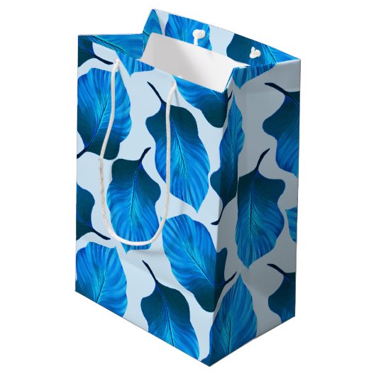 Canna Tropicanna Tropical Leaves in Blue Medium Cadeauzakje (Achterkant Gekanteld)