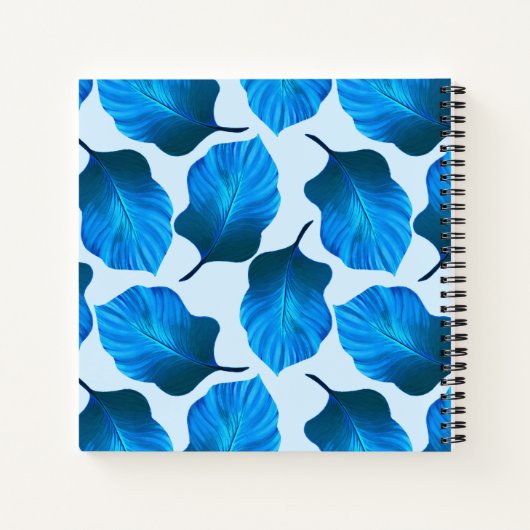 Canna Tropicanna Tropical Leaves in Blue Notitieboek (Achterkant)