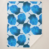 Canna Tropicanna Tropical Leaves in Blue Sherpa Deken (Voorkant)