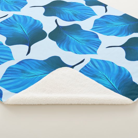 Canna Tropicanna Tropical Leaves in Blue Sherpa Deken (3/4)